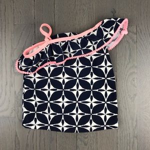 Carter's Navy Pink Trim Bathing Suit Swim Top 4T